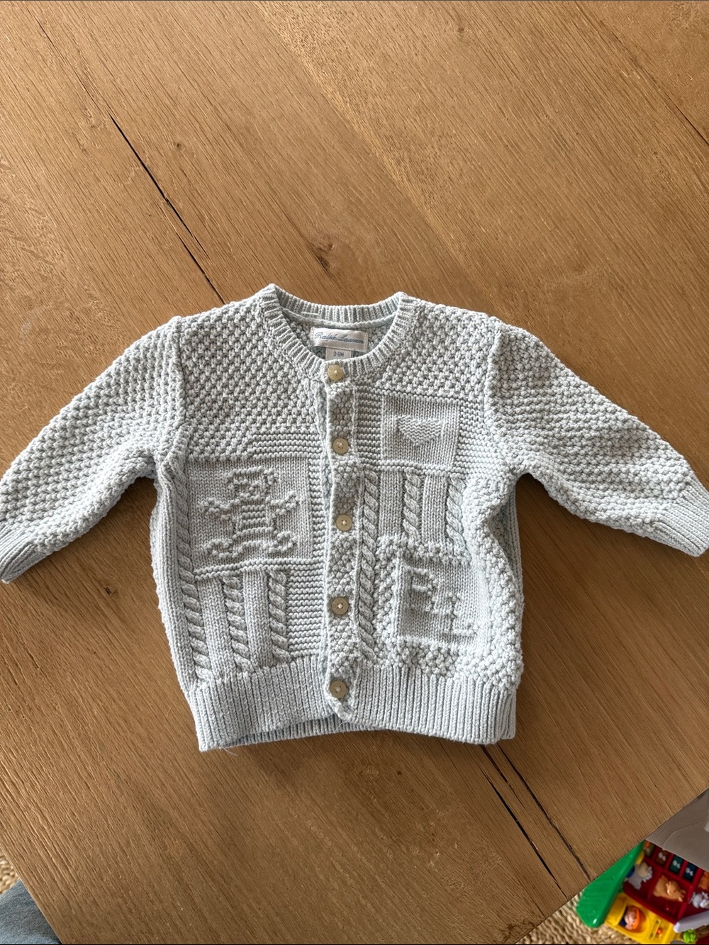 Ralph Lauren light blue Knit Baby Cardigan